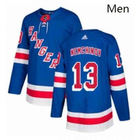 Mens Adidas New York Rangers 13 Sergei Nemchinov Authentic Royal Blue Home NHL Jersey
